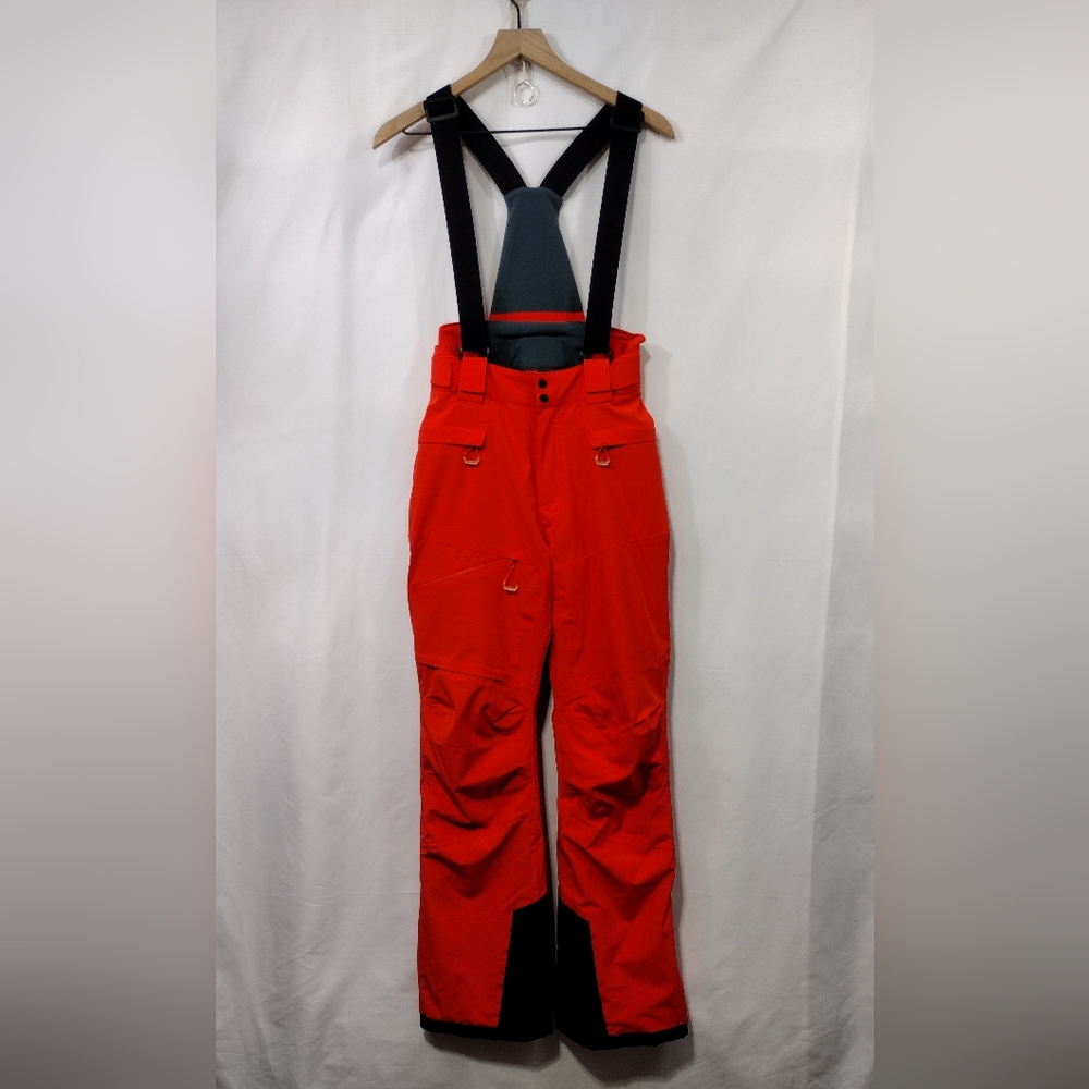 Red Women's Ski Pants with Adjustable Suspenders